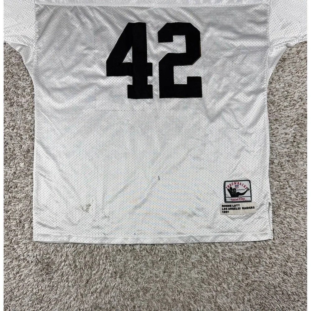 Mitchell & Ness Throwback Ronnie Lott Los Angeles Raiders 1991 Authentic Jersey - Picture 3 of 15